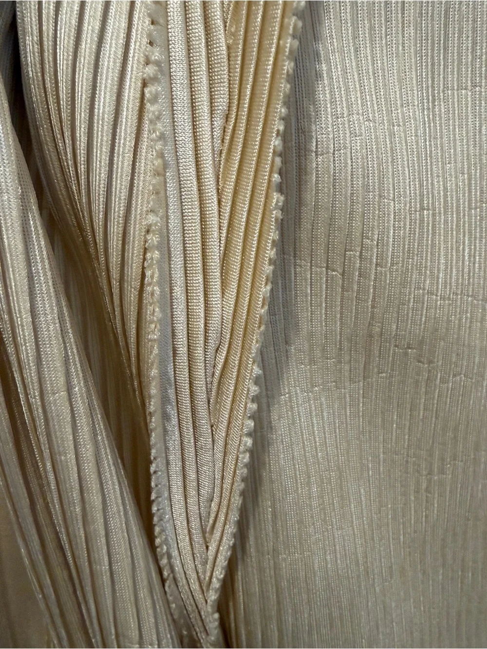 Vintage Ann Klein The Company Gold Pleated Tie Dress 1970’s